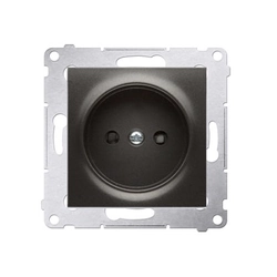 Socket without earthing contact shutter, anthracite Simon54