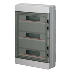 Electrical panel applied Elettrocanali 54 modules IP65 IK08 with transparent door