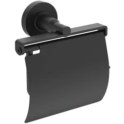 Toilet paper holder Ideal Standard IOM, with cover Silk Black black matte