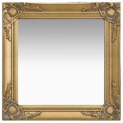 Baroque wall mirror, 50 x 50 cm, gold