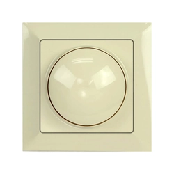 Rotary dimmer 230V, 50Hz, Pmin: 60W, Pmax: 400W with a frame - beige