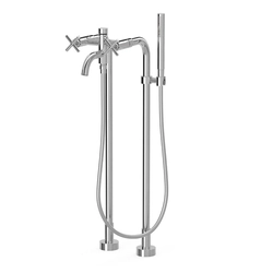 Tres Montblanc double-lever floor bath mixer chrome 28319401