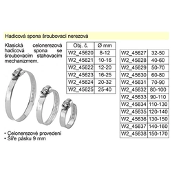 Stainless steel screw hose clamp 20-32 mm