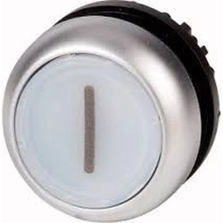 Eaton Button -asema, valkoinen I taustavalolla ja itsepalautumisella M22-DL-W-X1 (216942)