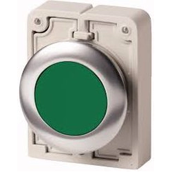 Eaton Button drive 30mm flat green with spring return (182919)