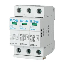 Eaton Descargador de sobretensiones B+C Tipo 1+2 3P 12,5kA SPBT12-280/3 158330
