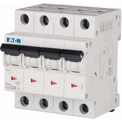 Eaton Wyłącznik nadprądowy 4P C 25A 6kA AC PL6-C25/4 166523