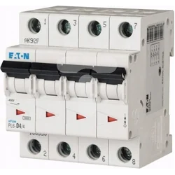 Eaton Wyłącznik nadprądowy 4P C 4A 6kA AC PL6-C4/4 166527