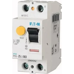 Eaton Wyłącznik różnicowoprądowy 2P 25A 0,03A tip AC PF6-25/2/003 286492