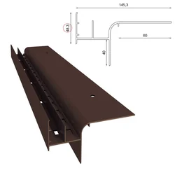 Eaves profile W20R for ventilated balconies and terraces Renoplast