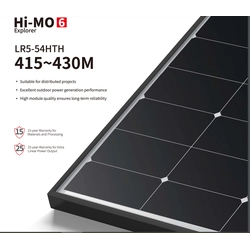 Long Hi-MO6 LR5-54HTH 420W black frame solar panel, container