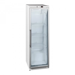Chladnička se skleněnými dveřmi o objemu 391 litrů