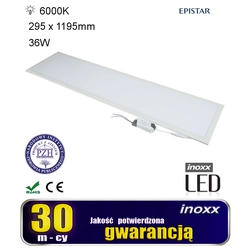 LED panel 120x30 36W stropní svítidlo slim coffer 6000k studený