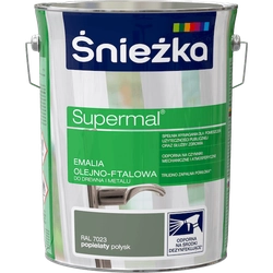 Oil-phthalic enamel Śnieżka Supermal gray gloss 5 l