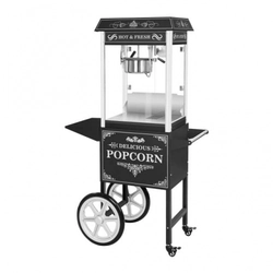 Stroj na popcorn s vozíkem BLACK-MAT v americkém stylu
