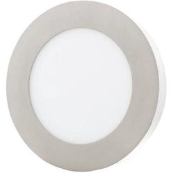 Ecolite LED-CSL-12W/27/CHR Chrome circular recessed LED panel 175mm 12W warm white