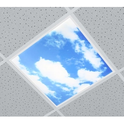 Ecolite Silver ceiling LED SKY panel 600x600mm 40W CCT