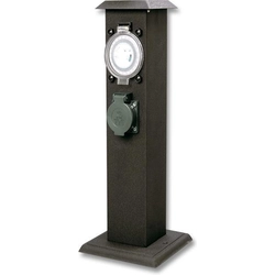 Ecolite XSMM-202 FT Garden post 2x socket with cover timer IP44