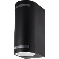 Ecolite Z37AW-2/CR черна външна заоблена стенна лампа 10W дневно бяло