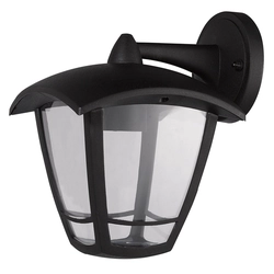 Ecolite ZGL001B-DO juodas LED lauko sieninis šviestuvas 8W Šiltai baltas IP44