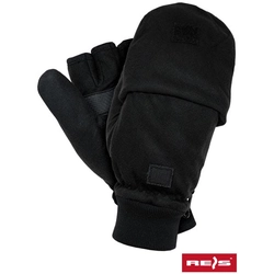 Fleece protective gloves, without fingertips | RDROPO-BLACK