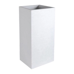 Edény EDA Graphit Fehér műanyag négyzet 39,5 x 39,5 x 80 cm