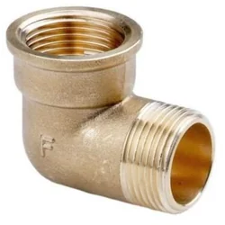 Nipple elbow 1'' brass M/M THREAD