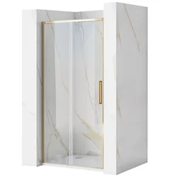 REA Rapid Slide Sliding Shower Doors 100 Gold Gold