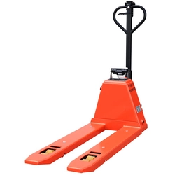P0 pallet truck with a scale and a manual brake release