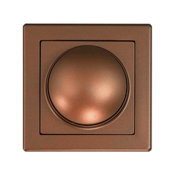 Rotary dimmer 230V, 50Hz, Pmin: 60W, Pmax: 400W, with a frame - copper