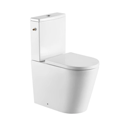 Einbau-WC Swiss Aqua Technologies, Brevis Rimfree, mit Slow-Release-Deckel, komplett geliefert