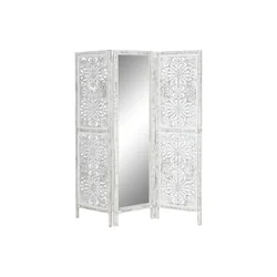 Екран Home ESPRIT White Mango wood Mirror 152 x 2 x 182 cm