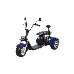 El-scooter HECHT Cocis Max Blue, 3 hjul, batteri 60 V, 20 Ah, motor 1500 W, maksimal hastighed på 35 km/t, blå