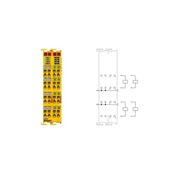 EL2904 | EtherCAT-liitin, 4-kanałowe digitaalinen lähtö, 24 V DC, 0,5 A, TwinSAFE