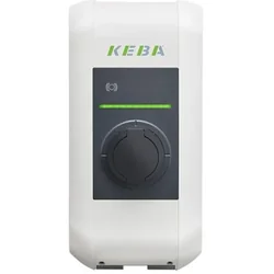Elbil ladestation KEBA Østrig Wallbox P30 Premium, enfaset, 7.4 kW, 32A, Type 2, hvid