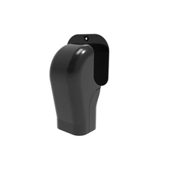 Elbow-end to the wall for the air conditioner pipe channel Tecnosystemi, Black-Line TM72-EXC black