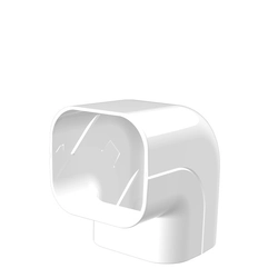 Elbow for conditioner pipe channel Tecnosystemi, rigid horizontal Eco-Line CA72-EXC white