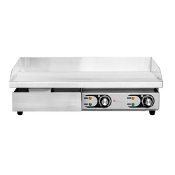 Electric grill plate | smooth | adjustable | 2,2 + 2,2 kW | 730x470x250 mm | RQEG820