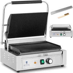 Electric grooved contact grill 33 x 22 cm 2200 W