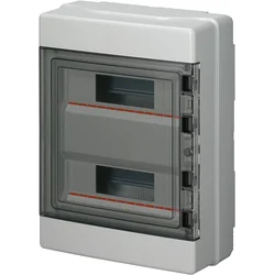 Electrical panel applied Elettrocanali 24 modules IP65 IK08 with transparent door