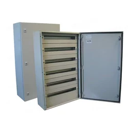 Electrical switchboard 1000x600x250mm 130 modules cabinet cabinet modular metal cabinet 5 rows x 26 modules IP66 apparently with DIN rail plates for counterpanel mounting mounting plate