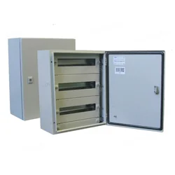 Electrical switchboard 500x400x200mm 60 modules cabinet cabinet modular metal cabinet 3 rows x 15 modules IP66 apparently with DIN rail plates for counterpanel mounting mounting plate