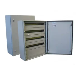 Electrical switchboard 800x600x250mm 104 modules cabinet cabinet modular metal cabinet 4 rows x 26 modules IP66 apparently with DIN rail plates for counterpanel mounting mounting plate