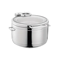 Elegant Round Induction Warmer With Glass Cover 9l Fine Dine