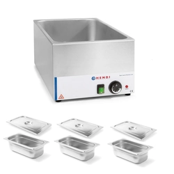 Elektrický bufet Bain Marie Rozdělen na 3 Hendi kontejnery + víka 238905