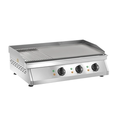 Elektrische Grillplatte 1/3 Gerippt 2/3 Glatt 9000W Amitek 6050011