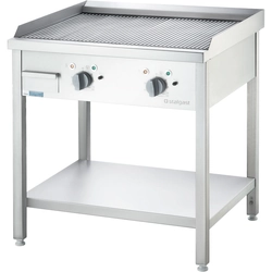 Elektrische Grillplatte, freistehend, gerillt, P 8.1 kW, U 400 V