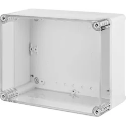 Elektro-Plast INDUSTRIAL Hermetična škatla n/t 220x170x107mm IP65 siva, prozoren pokrov 2717-01