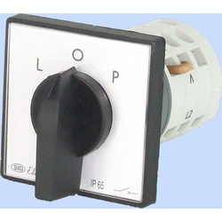 Elektromet Cam switch L-0-P 16A 3P dietro la scheda con piastra frontale ARC E16-42 (951641)