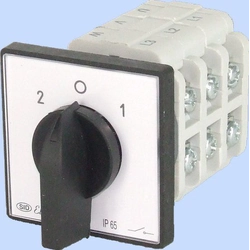 Elektromet Interruptor de leva 2-0-1 3P 40A IP65 con placa Arco 40-72 (924072)